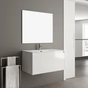 Mueble de baño con lavabo moon blanco 80x45 cm