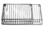 Set 2 estantes metal negro de 40x20x11 cm (anchoxaltoxfondo)