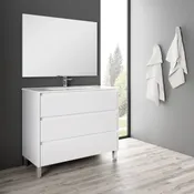 Mueble de baño con lavabo moon blanco 100x45 cm