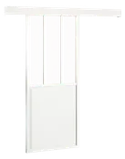 Puerta corredera cristal atelier + guía yumbo blanco 73cm