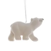 Figura navideña de oso polar blanco de plástico 2,5x3x8,5 cm