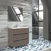 Conjunto de baño orange 80 gris + grifo + válvula