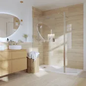 Panel de ducha remix transparente perfil cromado 140x200cm
