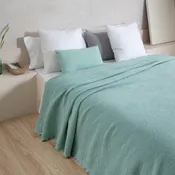 Colcha de cama gris / plata para cama 150 cm