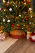 Base para árbol de navidad de fibra roja 50x26 cm