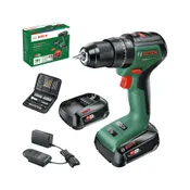 Taladro percutor universal impact bosch 18v con 2 baterías 2ah + set de 51 acce.