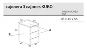 Mesa de escritorio de melamina kubo nogal de 55x33x45cm