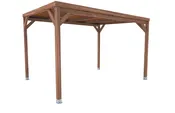 Pérgola de madera ondara marrón de 4 x 3 m