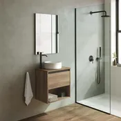 Mueble de baño con lavabo klein roble oscuro 50x35 cm