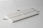 Placa de cartón-yeso laminado + perfil led "t" 14.5 x 29 cm x 13 mm