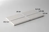 Placa de cartón-yeso laminado + perfil led cruce 14.5 x 29 cm x 13 mm
