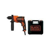 Black + decker beh550k taladro percutor 550w + mango + 2 brocas + maletín