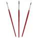 Pack 3 pinceles pelo de poney para acuarelas nº4,8,10