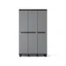 Armario alto 3 puertas spaceo 170x102x39 cm para uso interior gris, negro