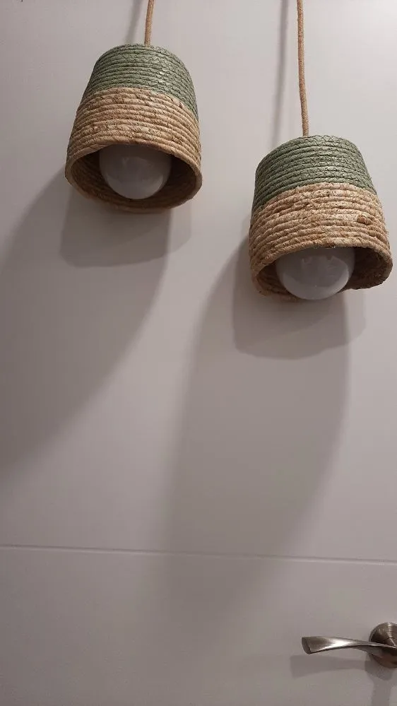DIY: Lamparitas con macetas de cuerda