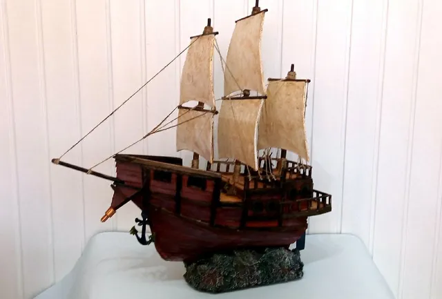 Maqueta de un barco pirata