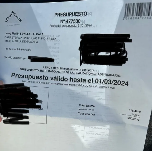 Presupuesto suelo ,con cláusula abusiva - 2