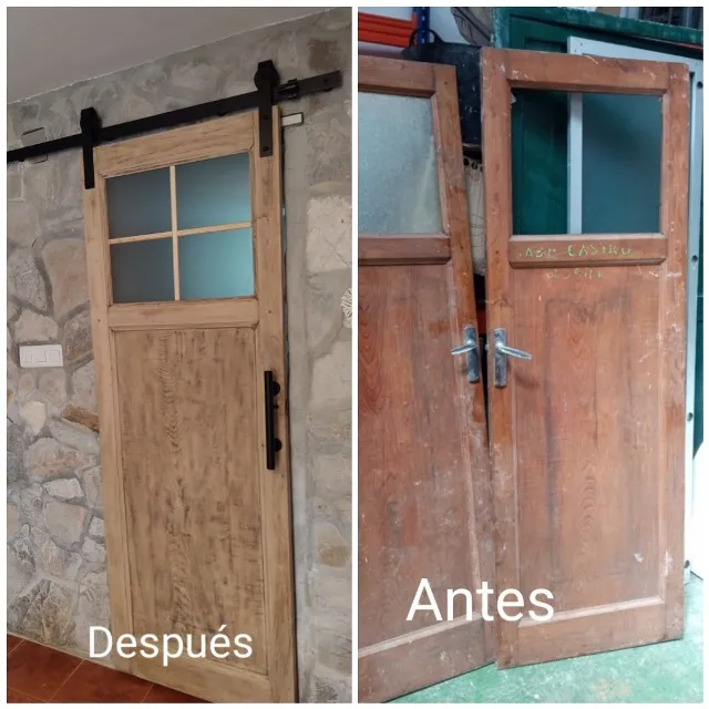 Puertas de un colegio restauradas estilo Farmhahouse