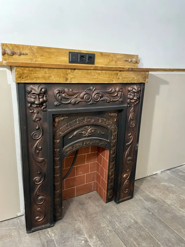 Chimenea decorativa reciclando una vieja