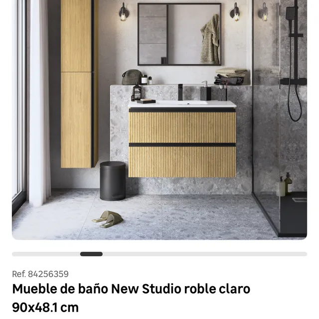 mueble de baño new studio roble claro