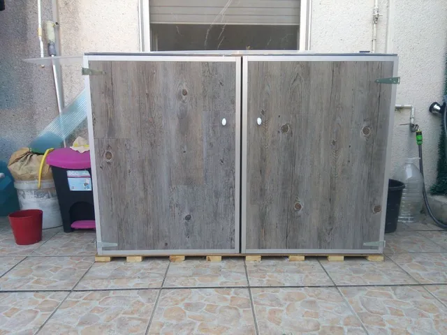 Construcción de un armario exterior para la lavadora y secadora
