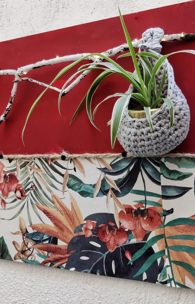 DIY verano: panel decorativo boho-tropical