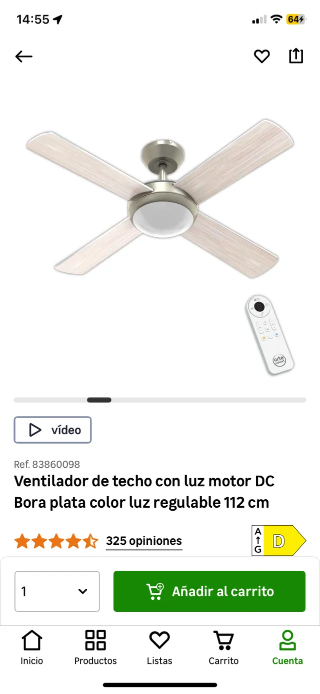 Mando ventilador de techo Arteconfort. - 2