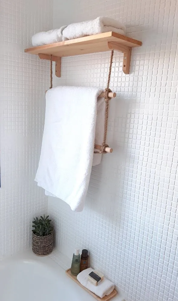 DIY de un toallero de madera original y fácil