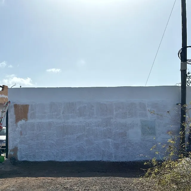 Pintando fachada