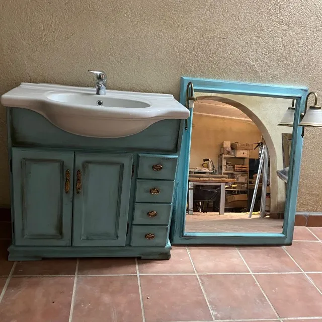 Restauración mueble de baño