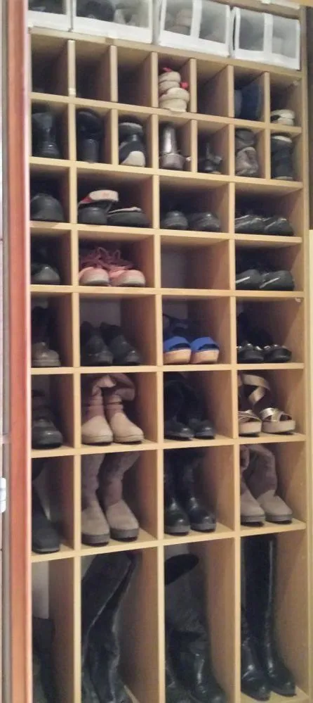 Como hacer un mueble para zapatos (Armario) / How to make a shoe storage. 