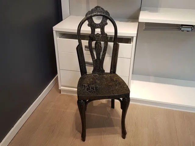 Pintar una silla con efecto craquelado