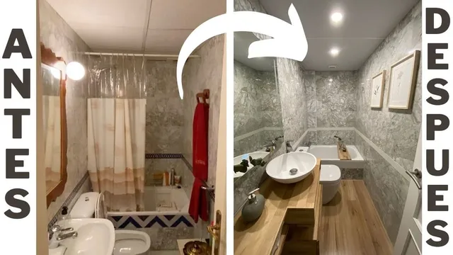 Reforma de baño con suelo vinílico ¡Antes y Después!