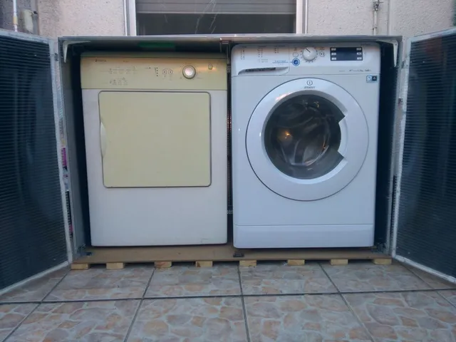 Armario exterior para lavadora y secadora