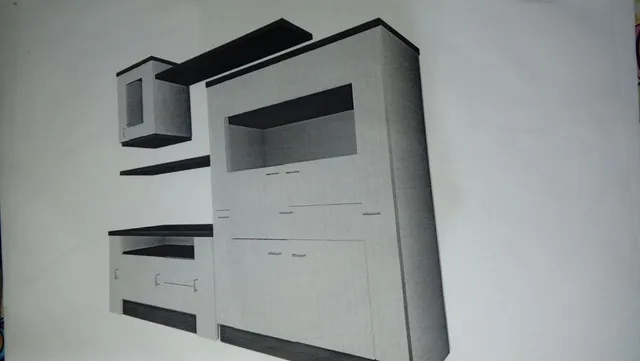 Mueble modular salon (diseñado por ordenador)