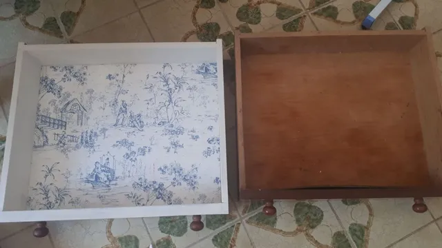 Interior cajón antes y después