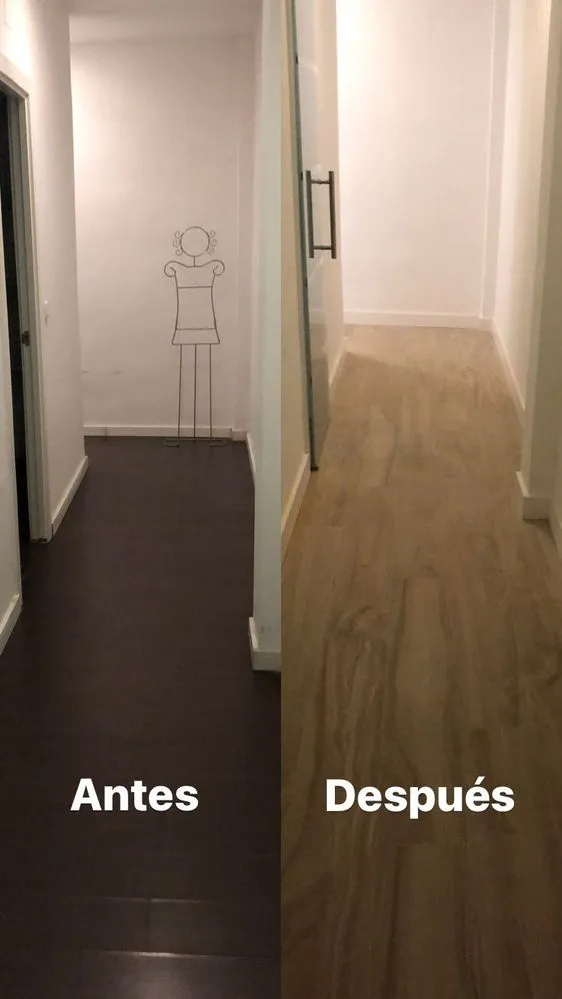 Antes y después del pasillo