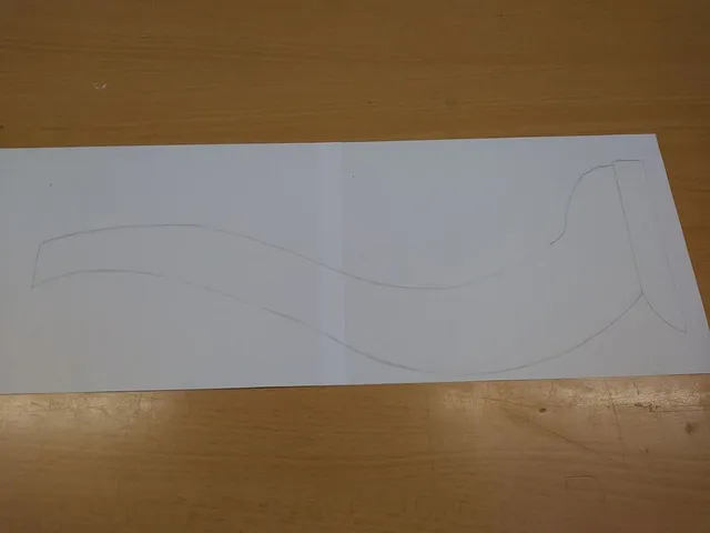 Diseño de las patas hecho en papel