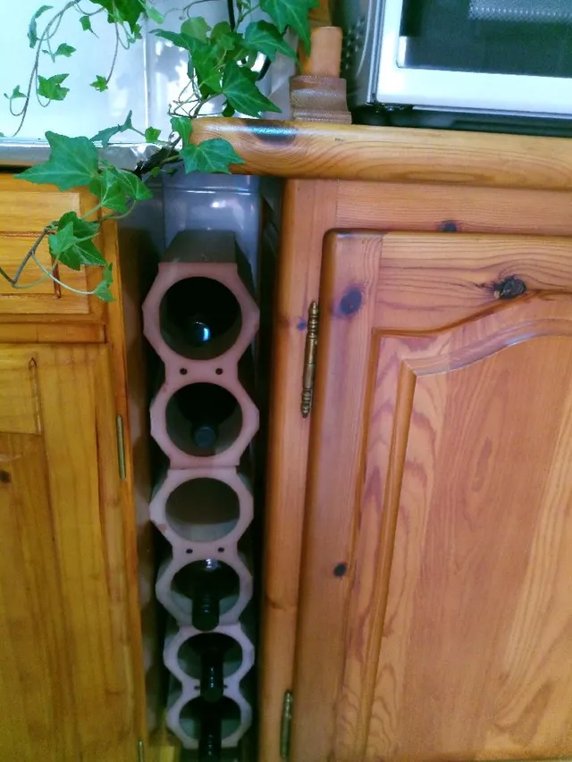 DIY de botellero con ladrillos