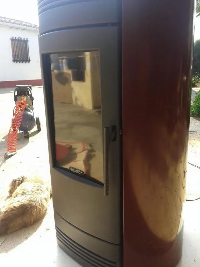 Pintar una estufa de pellets