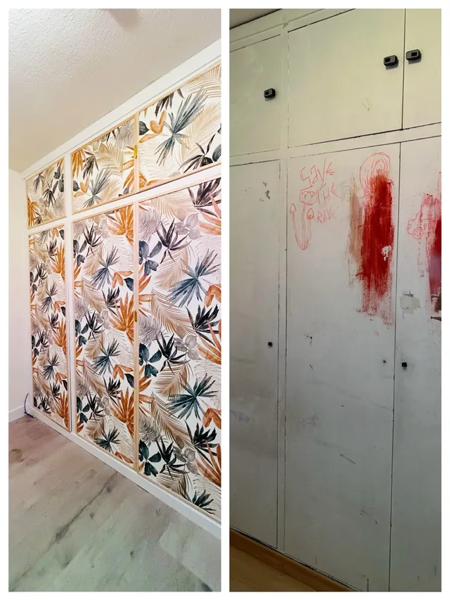 Restauración y transformación: forra tu armario con papel pintado