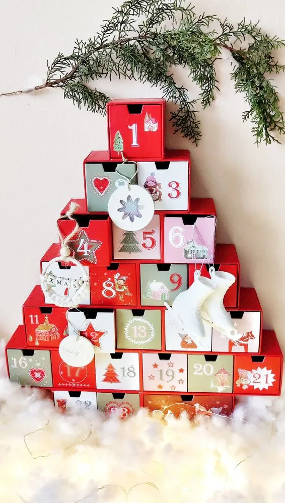 Deco idea navideña con Calendario de Adviento