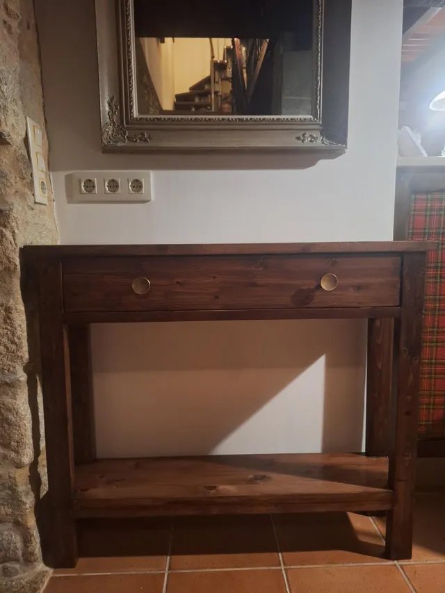 DIY de una consola para el salón resultado final