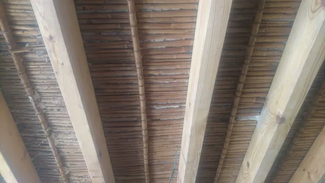 CAÑAS Y BARRO - restauración de un techo antiguo de cañas -