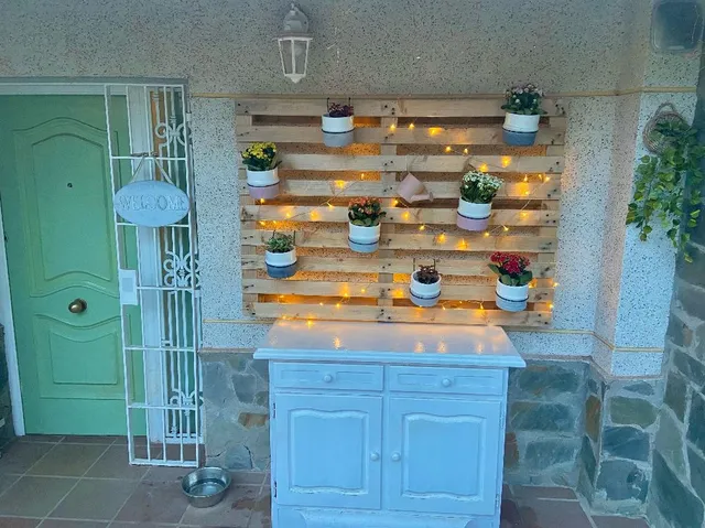 Construir un jardín vertical con palé