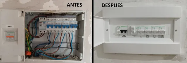 Cambio de Cuadro Eléctrico de Casa y Saneamiento Cableado.
