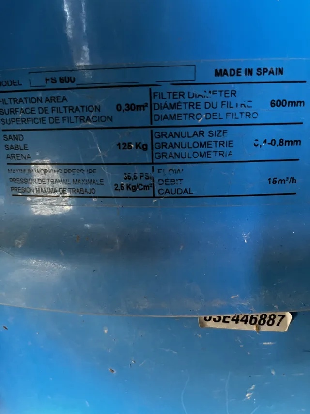 Sustitución de arena por vidrio filtrante