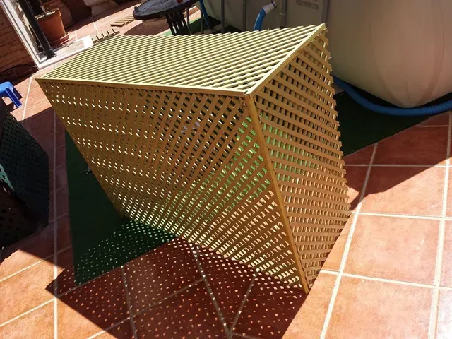 DIY de una celosía para ocultar el aire acondicionado