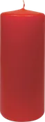Vela decorativa cilíndrica mate roja de 12 x 6 cm ø