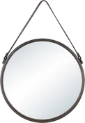 Espejo enmarcado redondo barbier negro inspire 55 x 56 cm